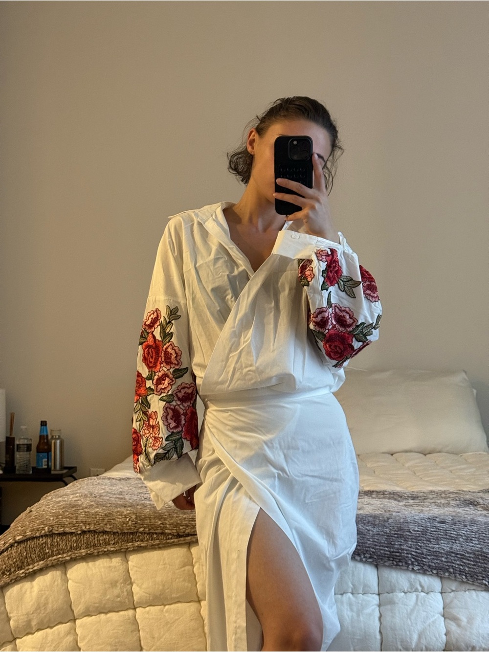 PrettyLittleThing White Collared Shirt Dress